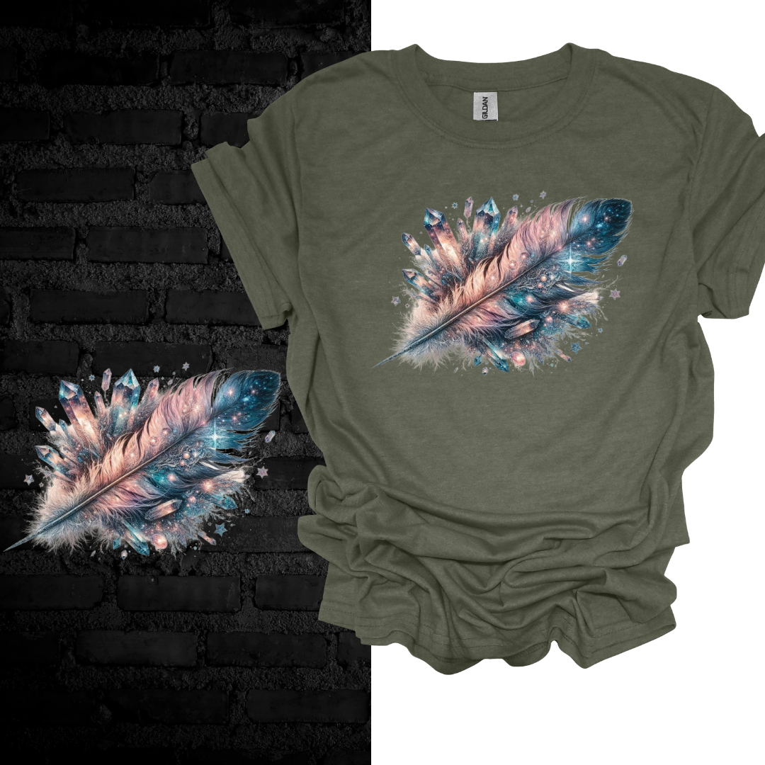 Cosmic Feather: Wings of Imagination T-shirt